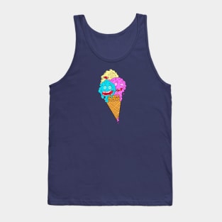 Colorful Ice Cream Monster Tank Top